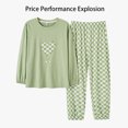 thumbnail image 1 of REDHOTYPE Pyjama Femmes à Manches Longues avec Pantalons Longs Loungewear Doux Pj Set, 1 of 2