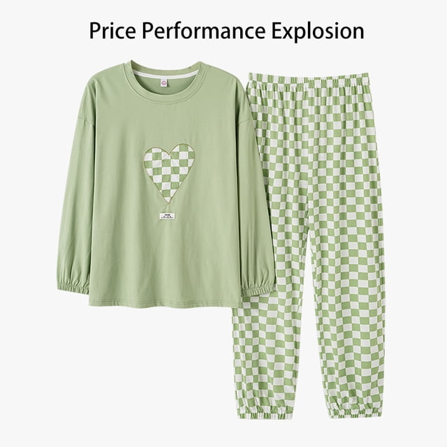 REDHOTYPE Pyjama Femmes à Manches Longues avec Pantalons Longs Loungewear Doux Pj Set
