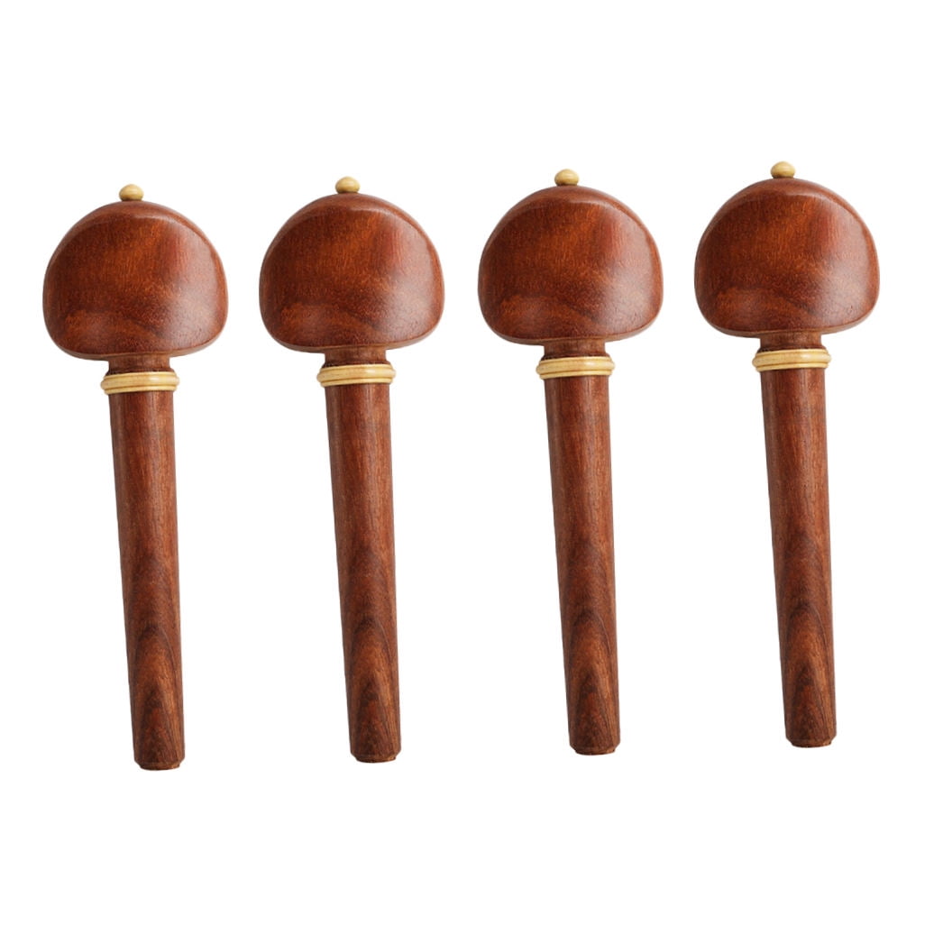 EXHUMKY 4Pcs Solid Wood Cello Accessories Tool for Instrument Accessory Chocolate