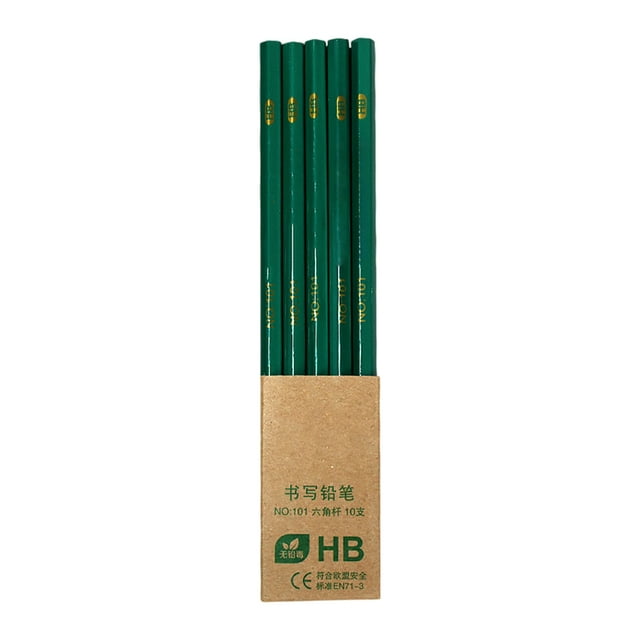 Green Rod Pencil 10pcs H/2B Elementary School Exams Kindergarten Practice Children Special Student Pencil