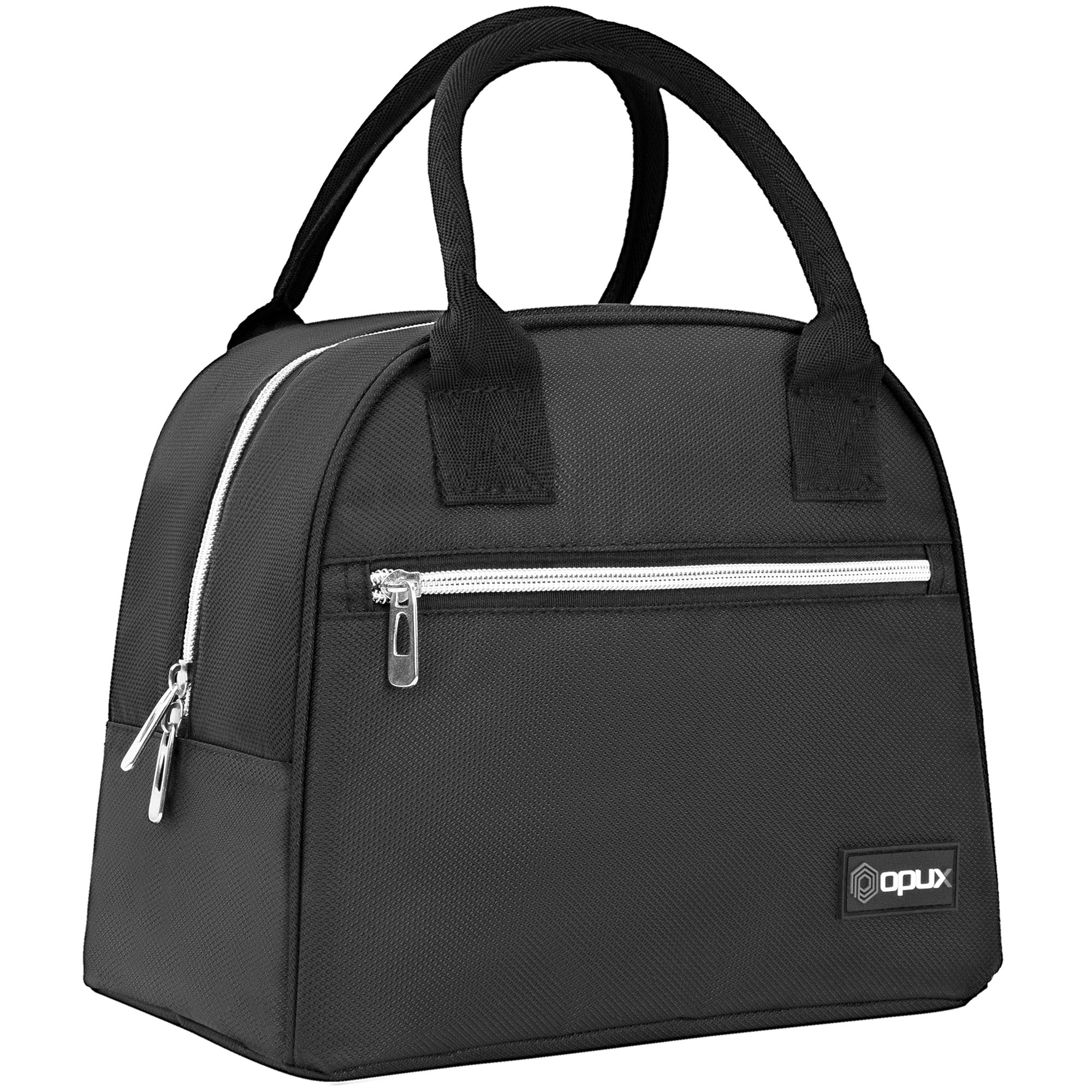 OPUX Premium Lunch Box for Women, Insulated Lunch Bag Tote Girls Kids Teen Adult, Cute Soft Lunch Cooler Container Work School, Reusable Thermal Food Meal Prep Organizer Lunch Pail Travel Beach, Black