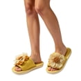 thumbnail image 4 of Willtoo Women's Floral Silk Slippers Elegant Open Toe House Shoes Non-slip EVA Sole Indoor Outdoor Summer Slides Breathable Spa Sandals, 4 of 4