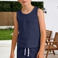 thumbnail image 2 of MEZZALL T-Shirts Boys Tank Tops Sleeveless Crew Neck Undershirts Kids Basic Tank T Shirts With Pockets Casual Athletic Tee Birthday Dailywear, 2 of 5