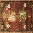 thumbnail image 1 of Ahgly Company Indoor Square Animal Brown Traditional Area Rugs, 6' Square, 1 of 4