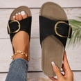 thumbnail image 3 of Women’s Cork Strap Sandals For Summer Beach & Casual Wear - Adjustable Design, 3 of 6
