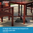 thumbnail image 3 of US Weight 40 Pound Umbrella Base Designed to be Used with a Patio Table (Black), 3 of 8