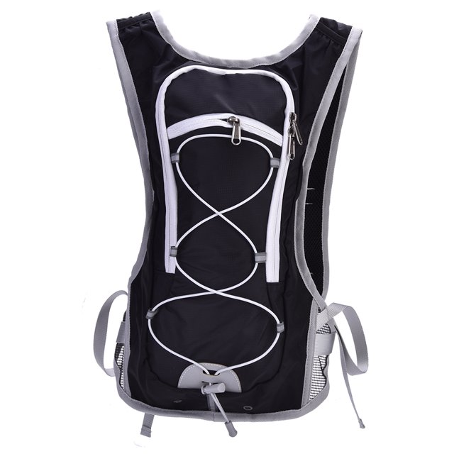 Mochila para deportes ultraligera Unisex al aire libre ciclismo bolsa de agua para correr mochila para hombros (negro)