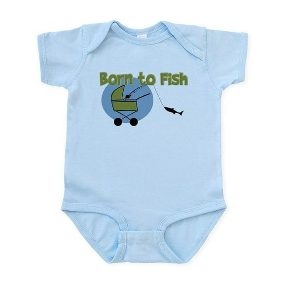 CafePress - Born To Fish Infant Bodysuit - Baby Light Bodysuit, Size Newborn - 24 Months