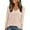 Apricot, variant on Women's Long Sleeve Shirts Ribbed Knit V Neck Tee Dressy Casual Blouses Going Out Tunic Tops Fall Outfits