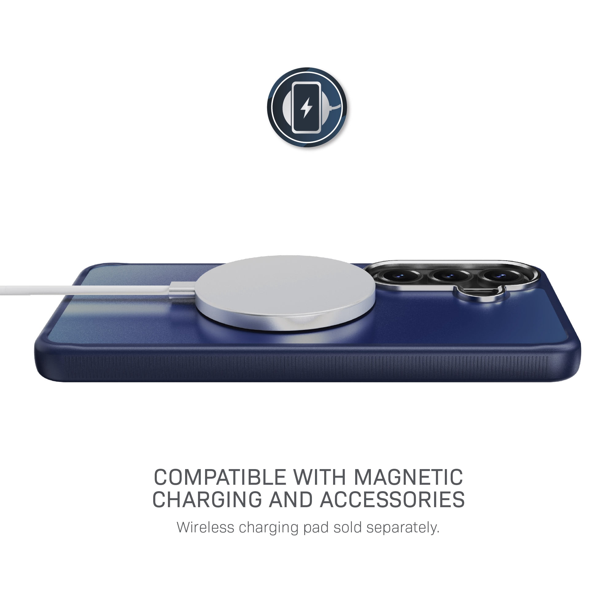 Body Glove Reflector Phone Case for Samsung Galaxy S26, MagSafe Compatible - Metallic Navy Blue