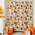 thumbnail image 4 of Fall Fruit Shower Curtains for Bathroom, Yellow Pine Cone Pumpkin Maple Leaf Linen Waterproof Fabric Shower Curtain for Bathroom Bathtub Decoration, Machine Washable, 72"x72", 4 of 9