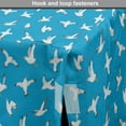 thumbnail image 4 of Bird Print Dog Crate Cover, Pattern of Continuing Seagulls Flying over the Sea, Easy to Use Pet Kennel Cover Small Dogs Puppies Kittens, 7 Sizes, Sea Blue Charcoal Grey, by Ambesonne, 4 of 6
