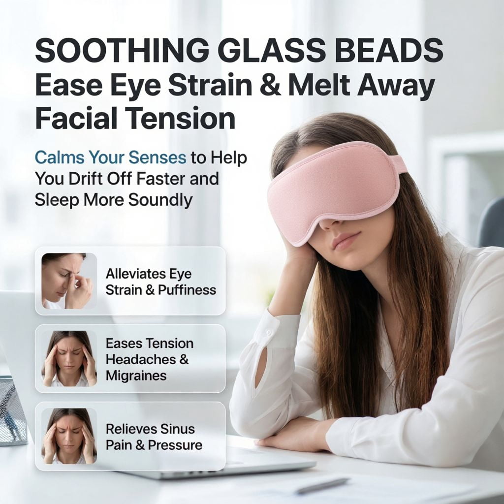 FACEMOON 2 Pack Adult Weighted Sleep Mask with Memory Foam Comfort, Total Darkness Experience & Lash Protection Technology