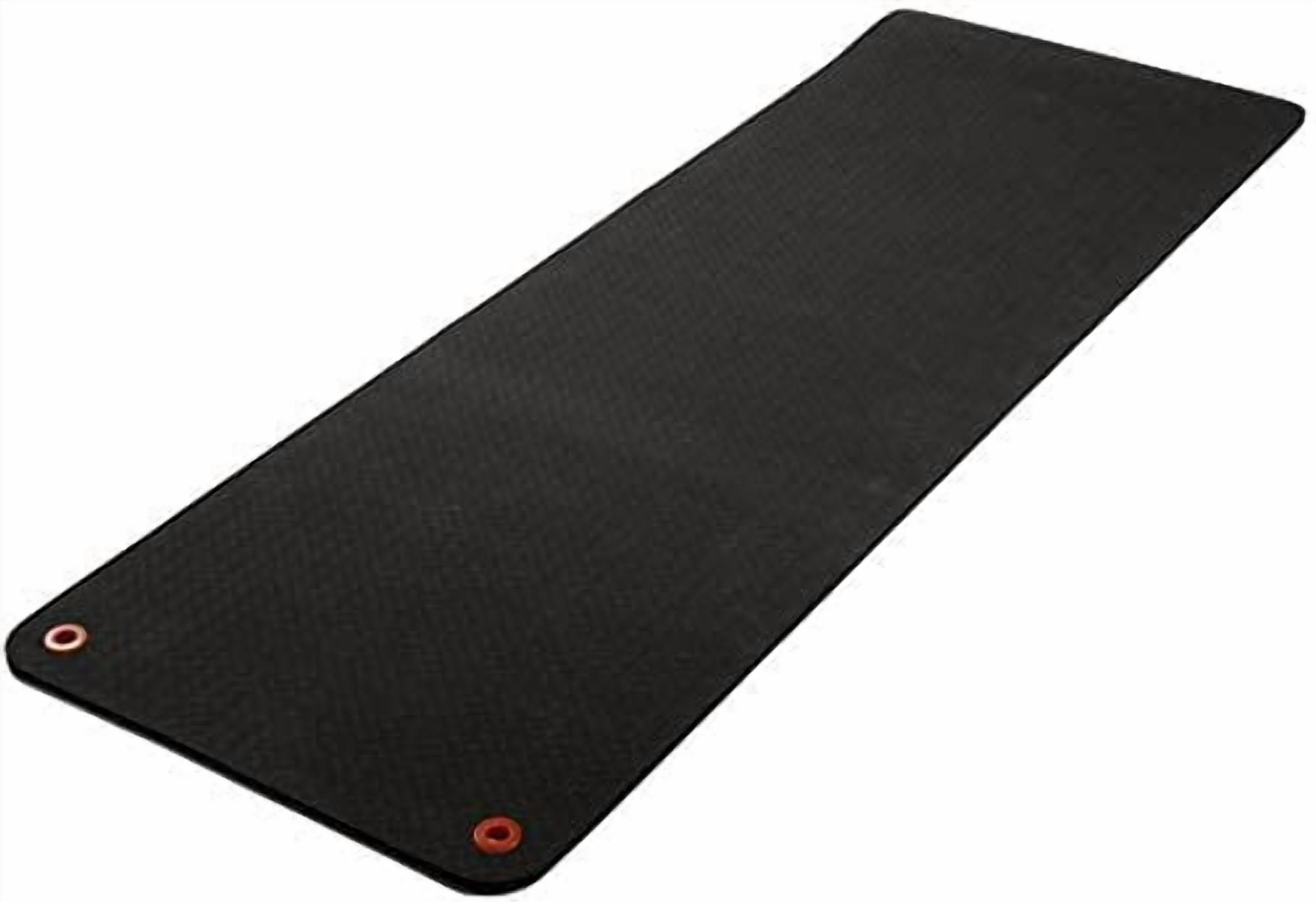Hanging Exercise Mat, Fitness & Yoga Mat for Group Fitness Classes, Commercial Grade Quality with Reinforced Holes 71" L x 23" W x 5/8" (Black)