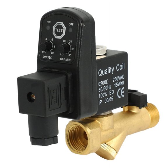 AC 220V 1/2inch Electronic Timed 2way Compressor Gas Tank Automatic Drain Valve