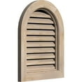 thumbnail image 3 of 12"W x 32"H Round Top Gable Vent (17"W x 37"H Frame Size): Unfinished, Functional, Smooth Pine Gable Vent w/ Brick Mould Face Frame, 3 of 13