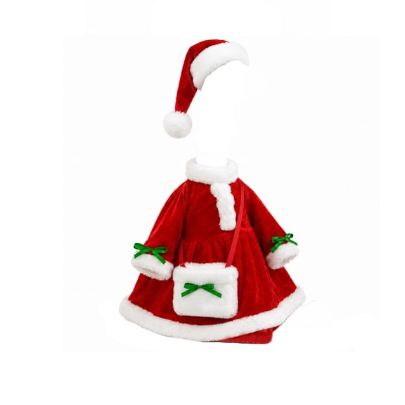 Christmas Porch Goose Outfit, Mrs. Claus Winter Goose Clothes for Garden Yard Patio Xmas Decor