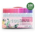 thumbnail image 2 of 24 Packs Dual Tip Colored Pens Brush and Fine Tip Pens Double Head Ended Colorful Drawing Pens Art Pens Felt Tip Coloring Writing Painting Lettering Markers (24 Assorted Colors), 2 of 5