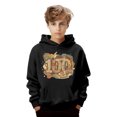 thumbnail image 2 of Tisuna Boys Girls Fashion Hoodie Child 100Th Days Of School Print Long Sleeve Hooded Tops Casual Comfortable Kids Autumn Winter School Wear Black Size 2-3 Years, 2 of 4