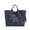 Dark Blue, variant on Corduroy Tote With Embroidered Letter Design Casual Shoulder Handbag For Daily Use