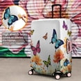 thumbnail image 4 of White Butterfly Flower Field Pattern Luggage Cover Fashion Suitcase Cover Baggage Covers Fit 25-28 Inch Luggage (Go Travel), 4 of 5