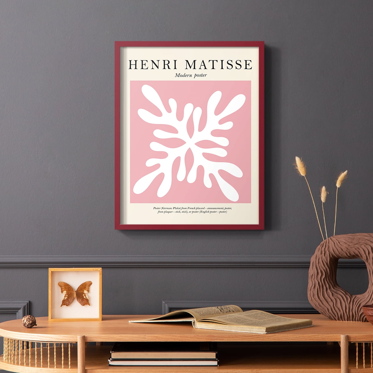 Matisse CXXX Framed Print in Red Solid Wood 8 x 10 Framed Print