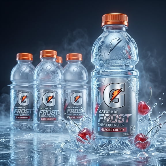 Gatorade Frost Thirst Quencher Glacier Cherry Sports Drinks, 20 fl oz, 8 Count Bottles