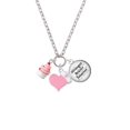 thumbnail image 2 of Delight Jewelry Resin Mini White Cupcake with Pink Frosting - Light Pink Heart Nurse Strong Zoe Necklace, 2 of 4