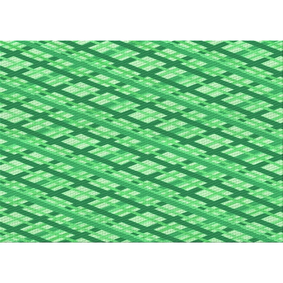 Ahgly Company Indoor Rectangle Patterned Lime Mint Green Area Rugs, 8' x 10'