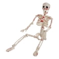 thumbnail image 3 of Estatua de esqueleto de Halloween, figura de esqueleto humano articulado, adorno de articulación móvil, estatua espeluznante hecha de PP, adecuada par, 3 of 9