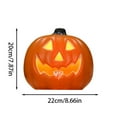 thumbnail image 2 of Vintage Halloween Pumpkin Lantern - Battery Powered Light Up Pumpkin Decor with Classic Design for Indoor Outdoor Use - Festive Tabletop, Garden, and Haunted House Tabletop Decorations, 2 of 5