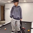 thumbnail image 4 of Suéter y polar con capucha de cachemira para bebé 2022, nueva versión coreana suelta para niño, ropa para niños grandes para mantener el calor, 4 of 4