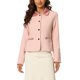 thumbnail image 1 of BLAZER DE TWEED A CUADROS DE VELVET CON COLLAR ELEGANTE PARA MUJERES CHIC M ROSA, 1 of 6
