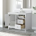 thumbnail image 2 of Vanity Art 42" Bathroom Vanity with Sink and Engineered Marble Top, Freestanding Storage Cabinet with 2 Drawers, 1 Shelf and Flip Down Tray, 2 of 9