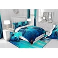 thumbnail image 4 of Erosebridal Manatee King Size Comforter Set for Manatee Lovers,3D Manatee Bedding Set,Sea Animal Duvet Insert,Underwater Marine Life Down Comforter Manatee Gifts,Blue 3 Piece, 4 of 5