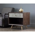 thumbnail image 2 of Sunpan Aniston 28" Modern Wood and Iron Nightstand in Brown/Antique Brass, 2 of 6