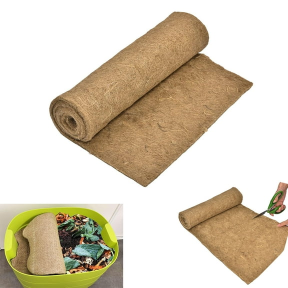 Worm Blanket Farm Kit,Tutuviw 2 ft x 2ft Jute Fibre Worm Bin Blanket Worms Composting Fits Bin Bag for Keeping Worms Dark Moist Warm,Outdoor Garden Compost Bin Farm Compost Factory