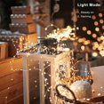 thumbnail image 3 of Guirnalda de luces YZhouD a pilas (2 unidades, 5 m, 50 LED, alambre de cobre plateado, luces brillantes para Halloween, Navidad, dormitorio, interior, exterior, boda, dormitorio, decoración (blanco, 3 of 7