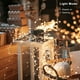 thumbnail image 5 of Guirnalda de luces YZhouD a pilas (2 unidades, 5 m, 50 LED, alambre de cobre plateado, luces brillantes para Halloween, Navidad, dormitorio, interior, exterior, boda, dormitorio, decoración (blanco, 5 of 8