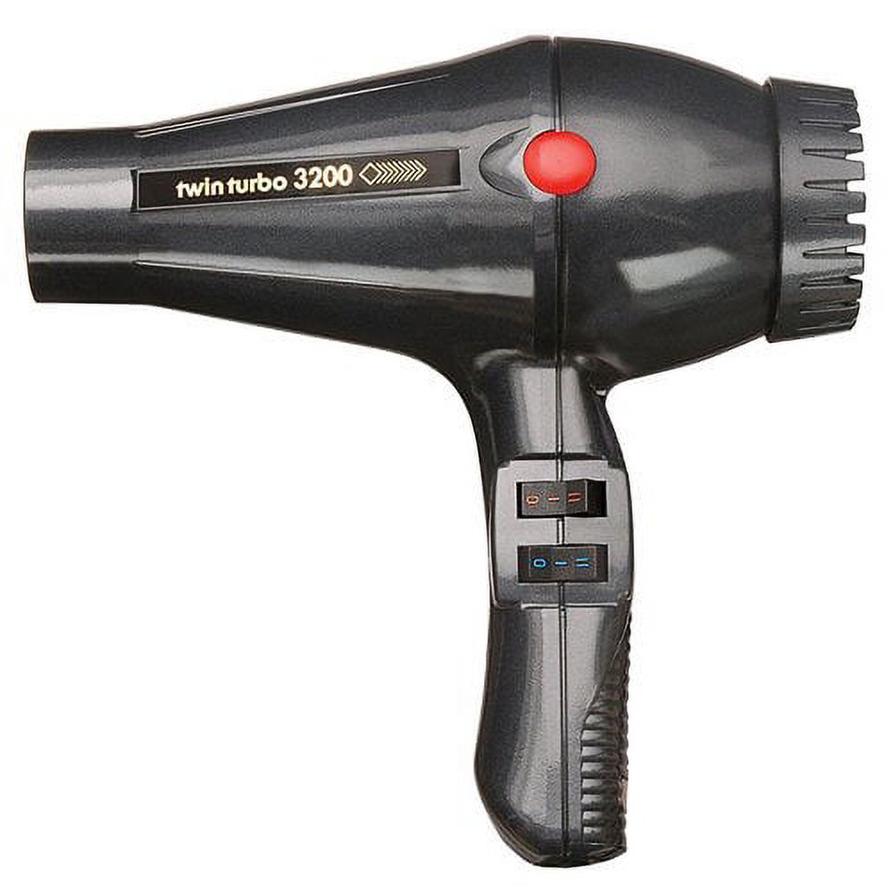 Twin Turbo LIGHTWEIGHT 1900 Watt Italian Hair Dryer with Multi Temperature/Speeds Control, True Cold Shot Button and Extra Long Power Cord