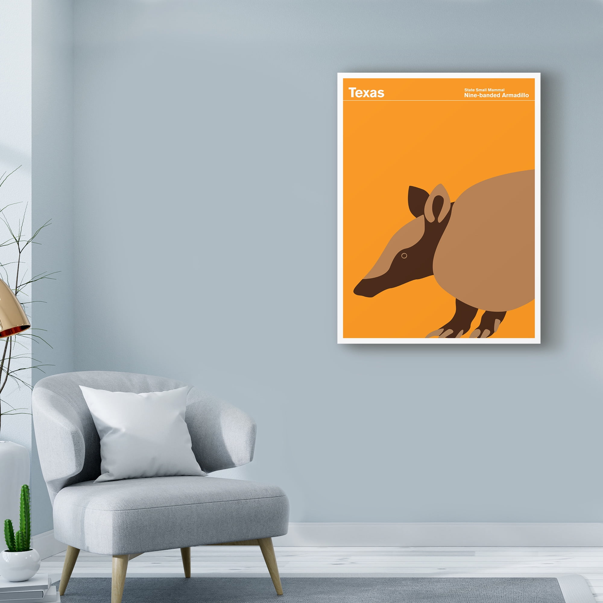 Trademark Fine Art 'Texas Armadillo' Canvas Art by Print Collection - Artist
