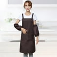 thumbnail image 5 of Usupdd H Back Style Apron With (Coffee), H Back Style Apron With Pocket For Women Men Adjustable Large Size Comfortable Kitchen Home Cooking, 5 of 5