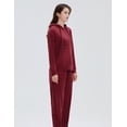 thumbnail image 7 of ROYAL MATRIX Women's Velour Sweatsuits - 2 Pieces Velvet Tracksuits Long Sleeve Full Zip Outfits Hoodie & Sweatpants Sets (Wine, XL), 7 of 7