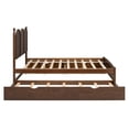 thumbnail image 6 of Queen Size Bed Frame With 2 Storage Drawers And Twin XL Pull Out Trundle, Curved Headboard Design, Wood Platform Bed With Slats Support, No Box Spring Need, 6 of 9