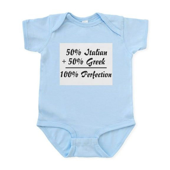 CafePress - Half Greek, Half Italian Infant Creeper - Baby Light Bodysuit, Size Newborn - 24 Months