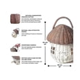 thumbnail image 3 of Mushroom Wicker Storage Basket With Lid-rattan Mushroom Decor, , Boho Decor, Day Gift, 3 of 5
