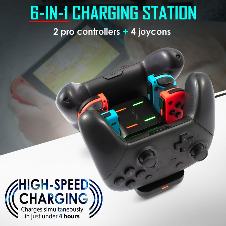 Insten 4 In 1 Charging Dock For Nintendo Switch & Oled Model Joy Con  Controller Charger Station With Led Indicator & Usb Cable : Target