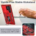 thumbnail image 6 of Compatible Samsung Galaxy S23 Ultra 5G Case with Metal Ring & Slide Camera Cover Protection, [Built in Car Magnetic Suction]Slim Fit Soft TPU Protective Bumper Case for Galaxy S23 Ultra Case Red, 6 of 14