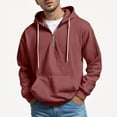 thumbnail image 2 of Soepste Mens Hoodies Zip Up Hoodie Men Quarter Zip Hoodie Men Mens Shirts Long Sleeve Waffle Solid Color Sweatshirt 1/4 Zip Pullover With Pockets XXXXXL, 2 of 5