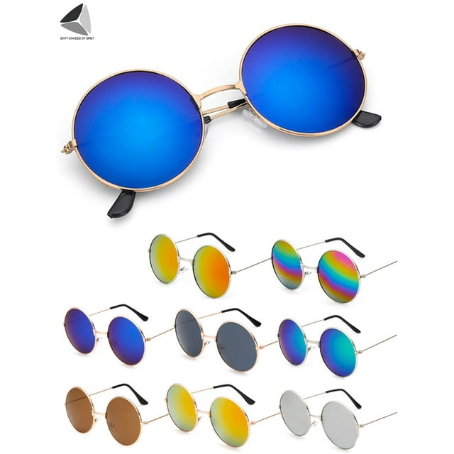 Sixtyshades Retro HD Polarized Lennon Round Sunglasses for Women Men Circle Hippie Sun Glasses John Lennon Sunglasses